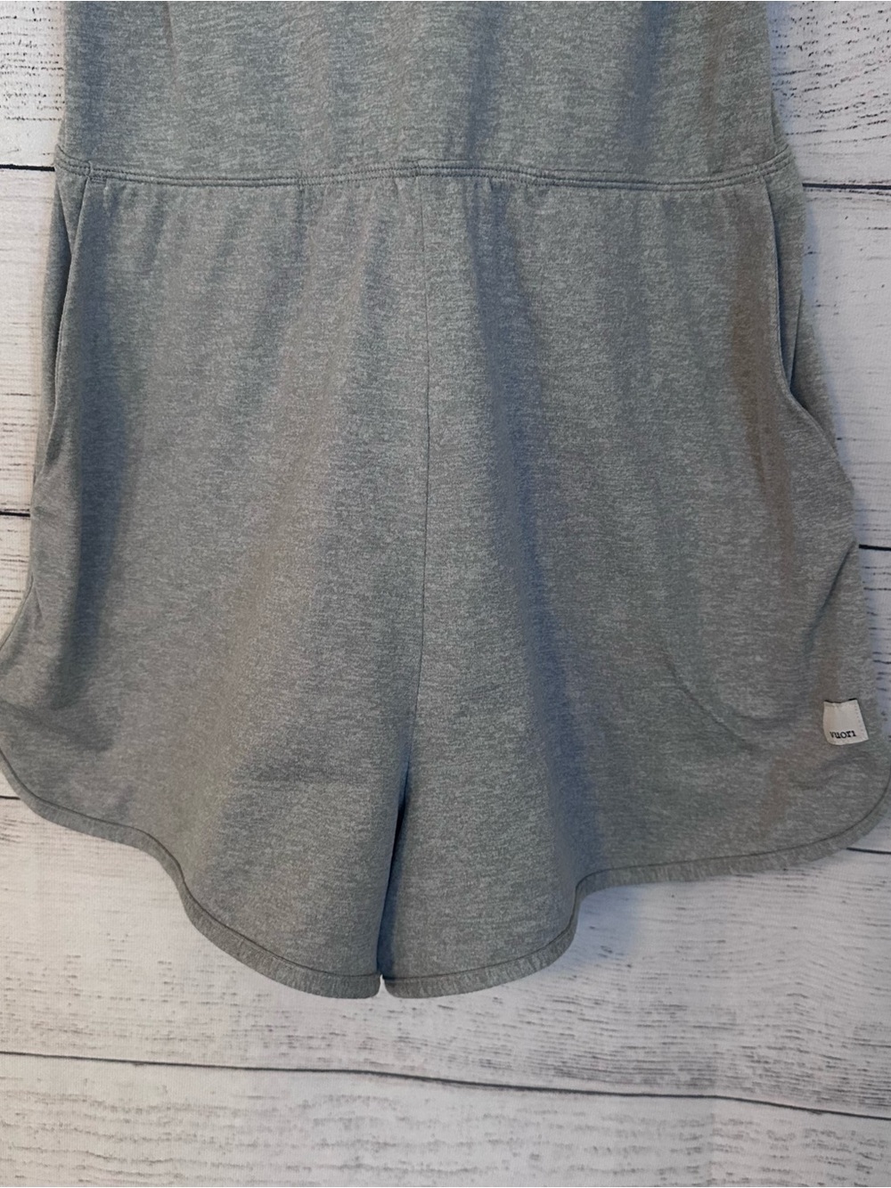 Vuori Halo Retro Romper in Gray. - Picture 7 of 11